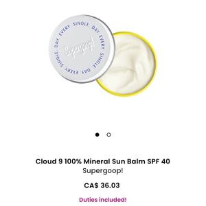 Brands new sealed Supergoop Cloud 9 Mineral Sun Balm, SPF 40
